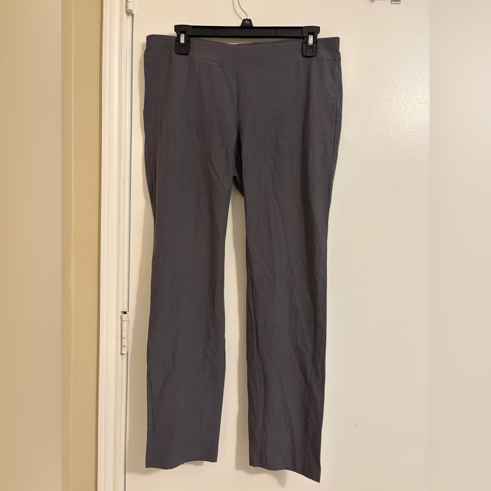 Charcoal Gray Stretch Pants-Eileen Fisher